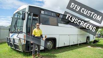 How To Build Custom Fly screens For Your Motorhome | Bus Conversion
