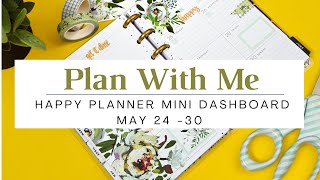 Plan With Me | Mini Dashboard Happy Planner | May 24 - May 30