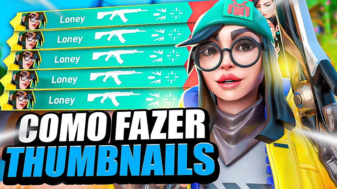 *TUTORIAL* COMO FAZER THUMBNAILS de VALORANT com KILLFEED! (maneira mais fácil)