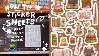 how i make sticker sheets ♡ clip studio paint & formatting for outsourcing sticker tutorial screenshot 2