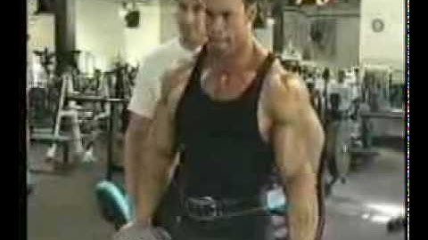 Kevin Levrone 100 pound dumbbell curl