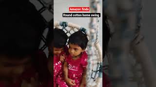 Amazon finds round cotton home swing for kids and adults easy to install for indoor/outdoor use