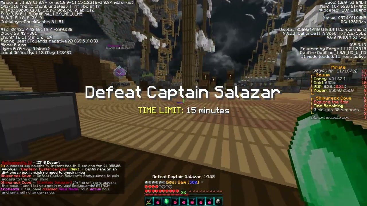 insane counterplay for third dungeon minecadia