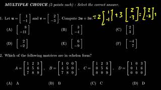Math 2270, Exam 1 - Question 1