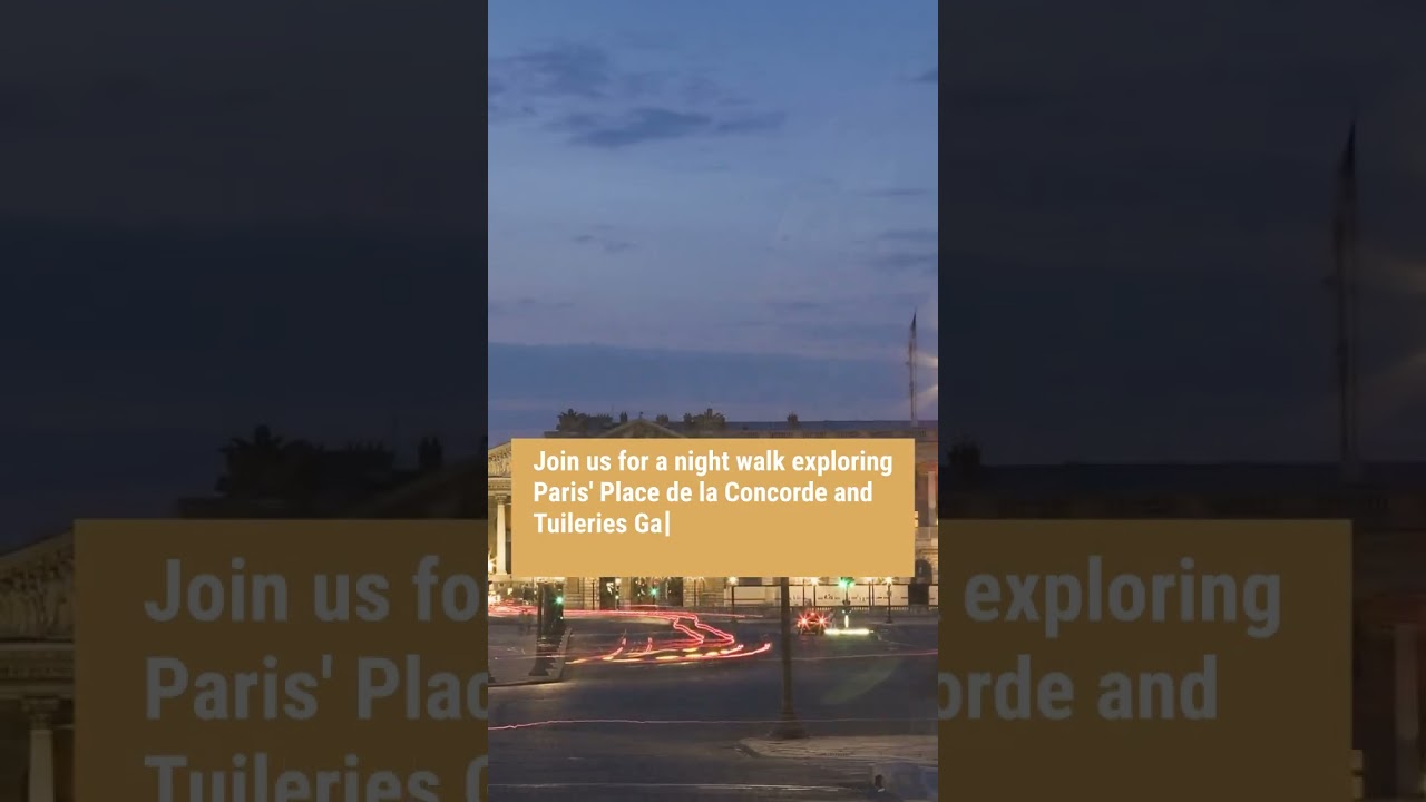 Live Walk in PARIS. Louvre Garden by Night