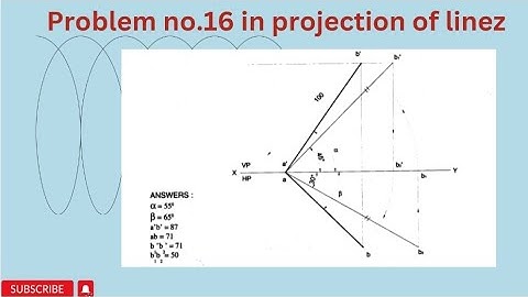 Problem no.16 from Projection of Lines in sketch