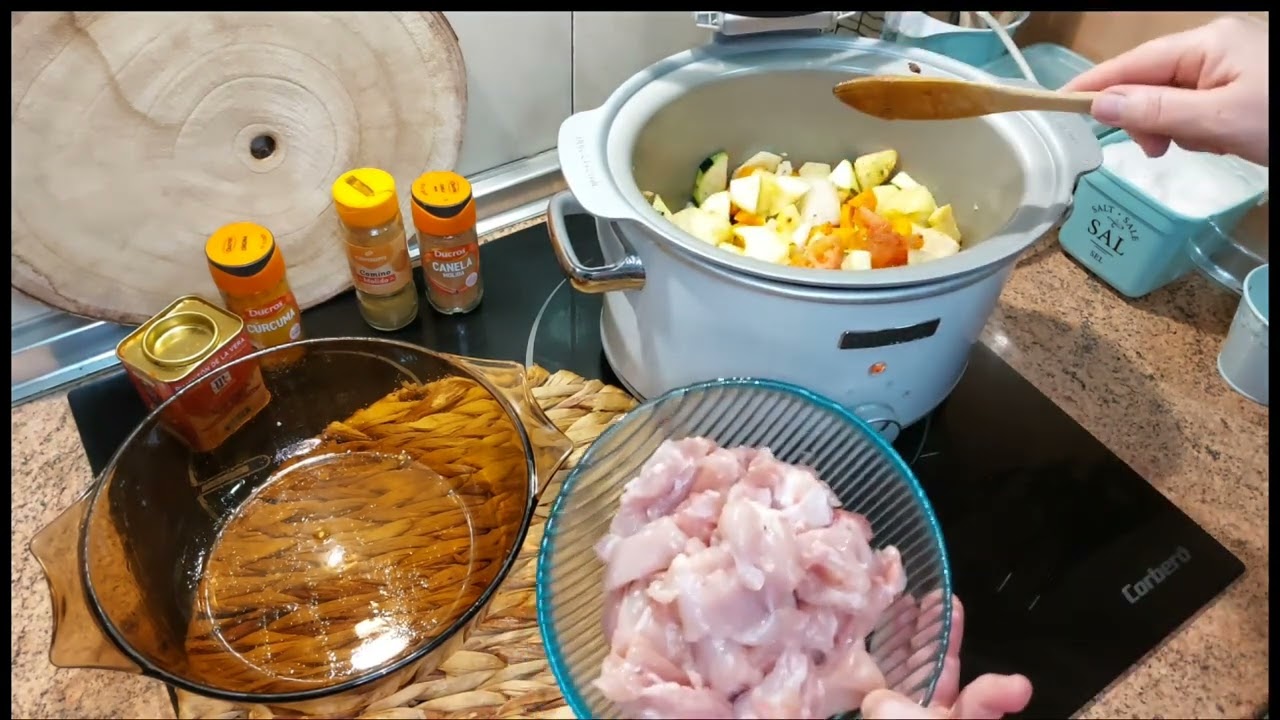 Estofado de pollo al estilo marroqui#ollalenta#coccionlenta#crockpot#slowcookerrecipe#comidasana