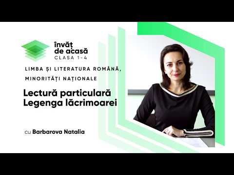 Limba și literatura română; cl. a III-a "Lectură particulară Legenda lăcrimoarei"