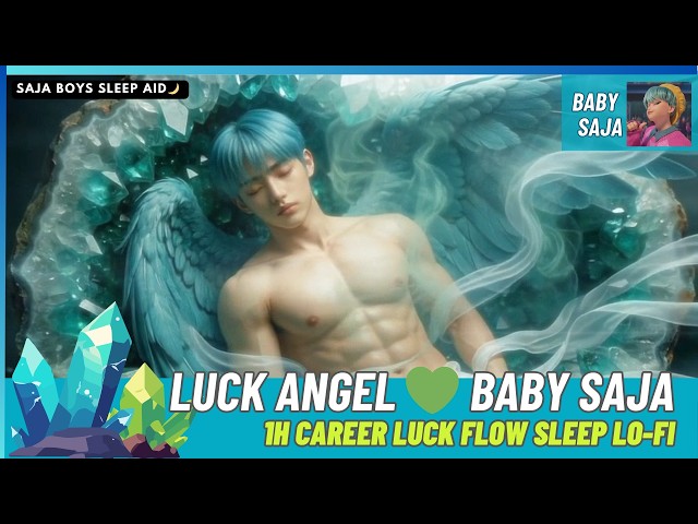 1 Hour Healing Sleep Music 💚 Baby Saja Angel in Green Crystal Cave | Attract Career Success luck
