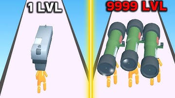 🦈Gun Head Run - MAX LEVEL Gameplay Walkthrough Part 1 All Guns