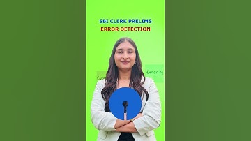SBI Clerk Pre Error detection PYQs #shorts #sbiclerk #karishmasinghbanker #english