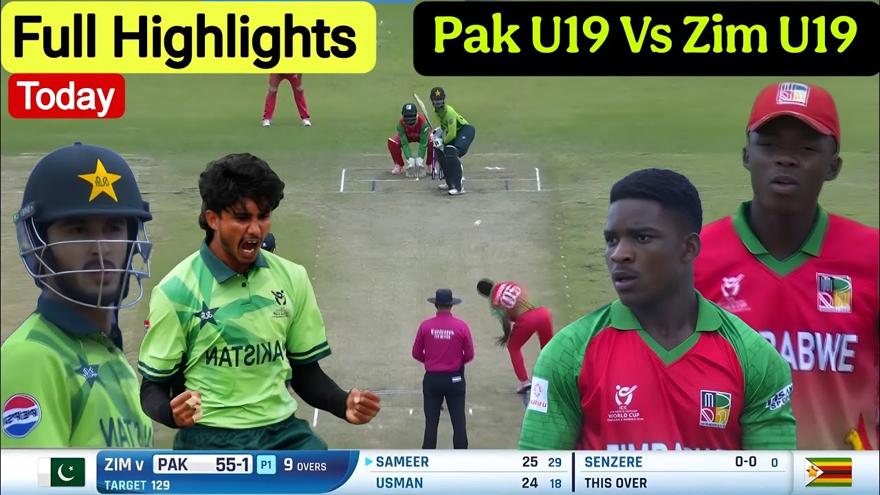 Pak U19 vs ZIM U19 ODI World Cup Highlights Today | Pak vs Zimbabwe Full Highlights 2026