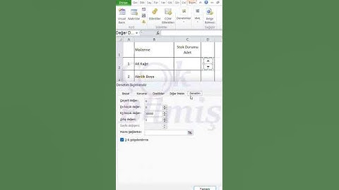 Excel Değer Değiştirme Düğmesi Pratik Veri Girişi