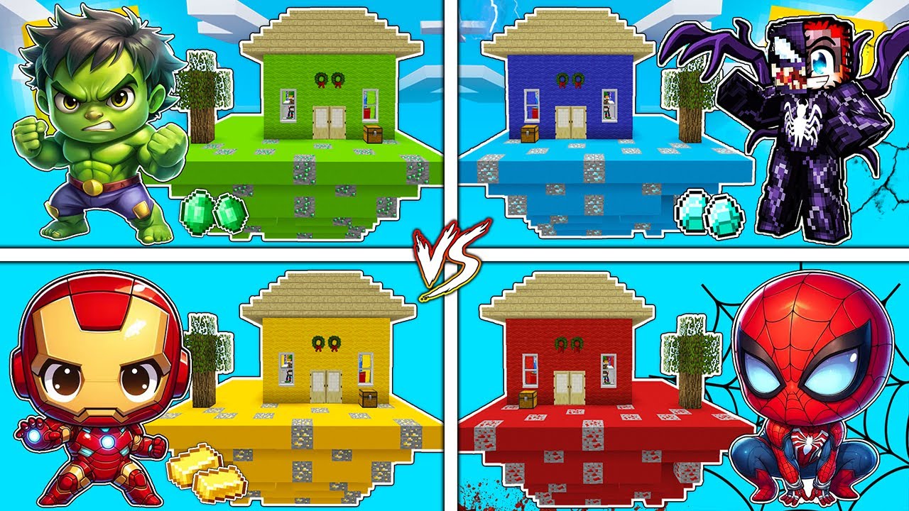 فلم ماين كرافت : كوكب جزيرة هالك ضد سبايدرمان ضد فينوم ضد الرجل الحديدي !!؟ 🔥😱