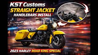 KST Customs Straight Jacket Handlebars Install on Harley Davidson Road King Special