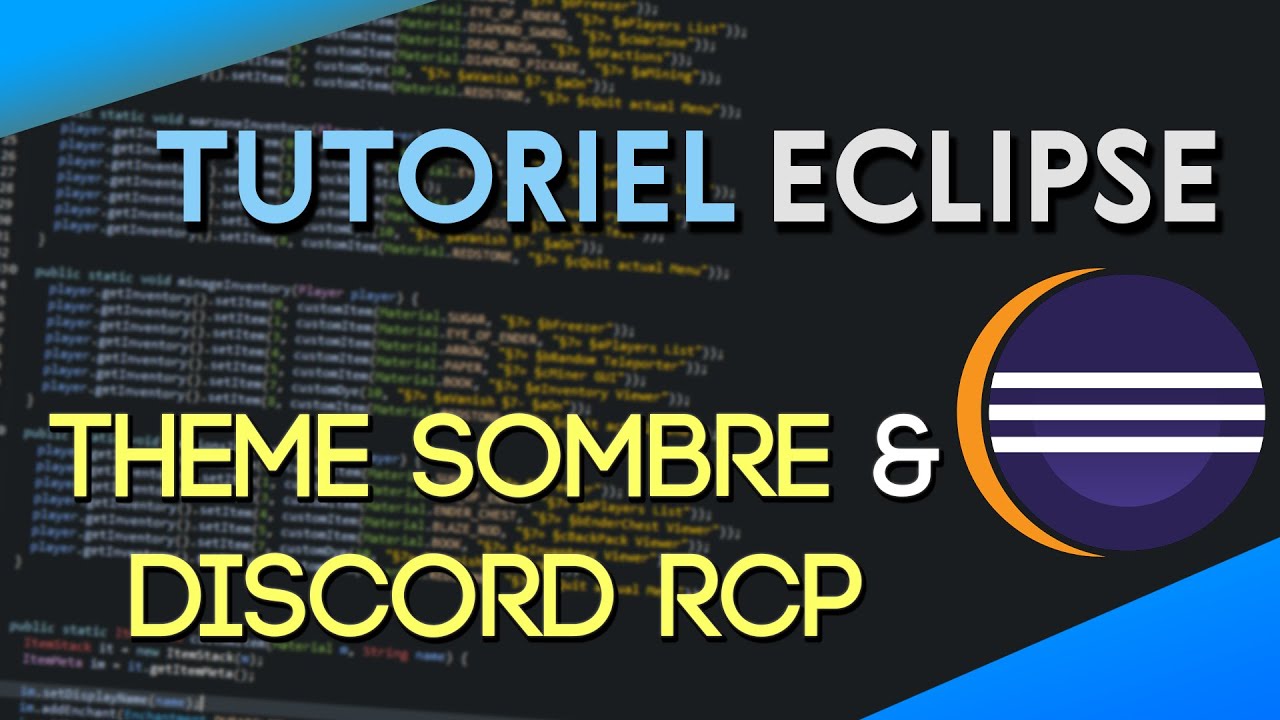 Installation thème sombre et Discord RPC - Tutoriel Eclipse IDE - YouTube