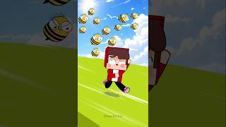 Escape from bees Jj maizen minecraft animation #animation #minecraft #shorts