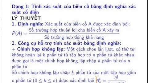 Bài tập Biến cố ngẫu nhiên | Tính xác suất biến cố bằng định nghĩa xác suất cổ điển