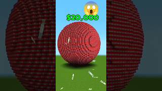 $20 TNT vs $20,000 TNT 😱💣 Which Will Make a Bigger Blast? #shorts #minecraft