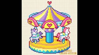 Magic Cross Stitch This Is The Carousel In The Cross-Stitch Village Square screenshot 4