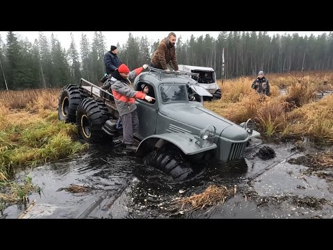 Видео: Самый проходимый грузовик ЗИЛ-157 против настоящих вездеходов!