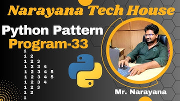 #87:Narayana Tech House|| Python Pattern Program-33|| Mr. Narayana|| 9010607010