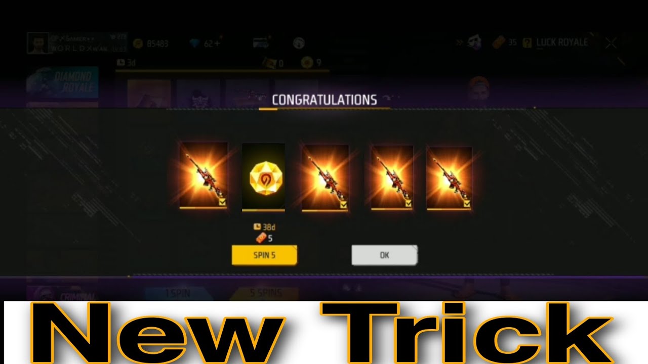 FREE FIRE INCUBATOR SPIN NEW TRICK