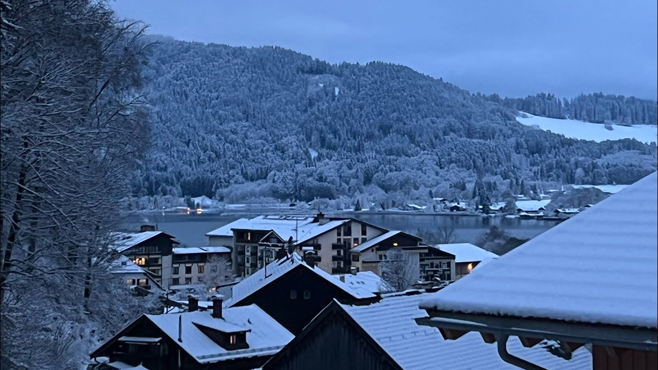 LIVE Vertical Window View from Tegernsee | Peaceful Lake & Mountain Scenery