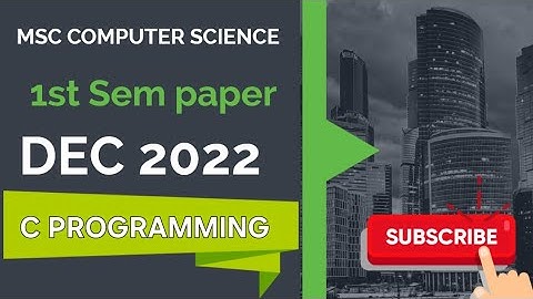 MDU MSC COMPUTER SCIENCE 1ST SEM DEC2022 COMPUTER FUNDAMENTAL AND PROGRAMMING IN C (2023)