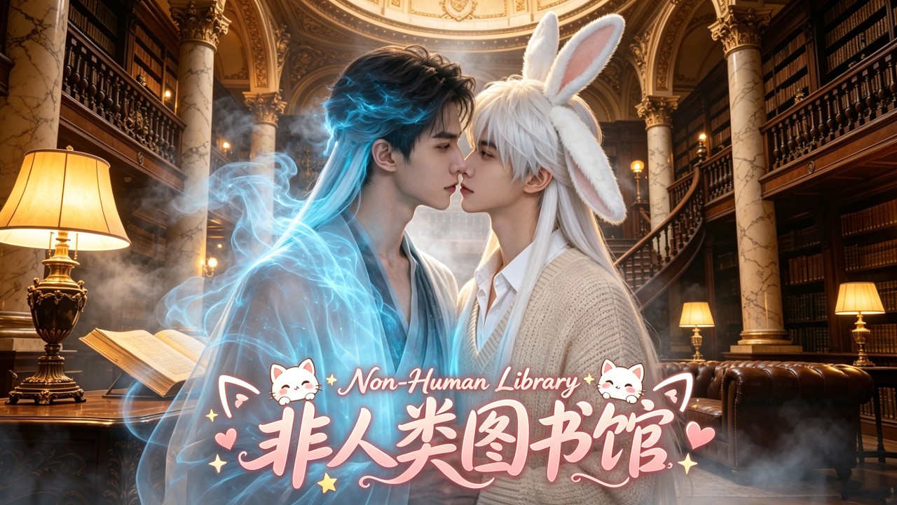⁣🧸 A lop-eared rabbit meets a cool aloof curator–a romance sparked by the resonance of ancient books!