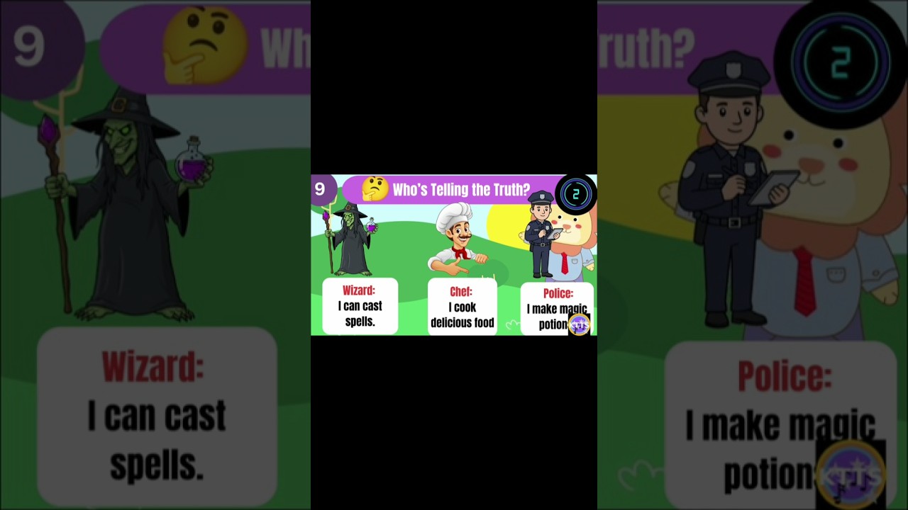 Think Fast! Super Fun Guessing Game for Smart Kids. Scene 2