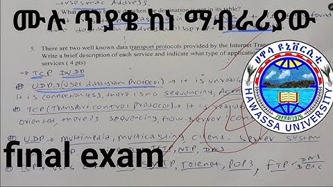 final exam data communication and networking hawassa university ..