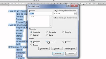 Word 2010 - Tabulaciones