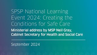 SPSP National Event, Ministerial address by MSP Neil Gray
