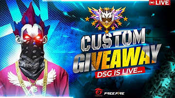 FREE FIRE LIVE CUSTOM ROOM GIVEAWAY | FF LIVE TEAM CODE GIVEAWAY | FF LIVE GIVEAWAY | DSG IS LIVE