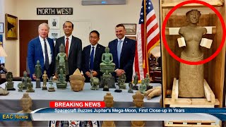 US Returns 27 Seized Angkorian Artifacts to Cambodia