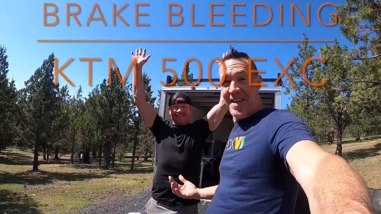 Moto maintenance, brake bleeding our KTM 500exc YouTube