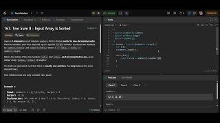 LeetCode_167: Two Sum II - Input Array Is Sorted | Two Pointer Approach