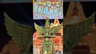 ~ Garuda’s blessings under the temple lights. 🙏✨ #garuda #temple #devotional #peace