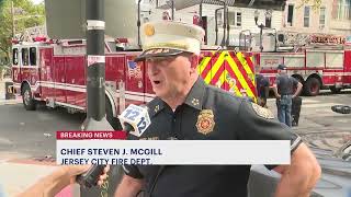 7 firefighters hurt while battling Jersey City blaze