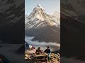 Sherpa Women Enjoy Traditional Meal with Everest View | Cinematic Drone Short#shortsfeed #shorts