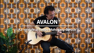 Avalon A2-10 Style 35 Jumbo Mahogany Spruce Used played by Erwin van Ligten | Demo @ TFOA