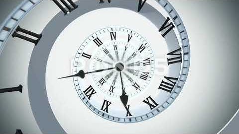 looping spiral clock (4K) looping animation