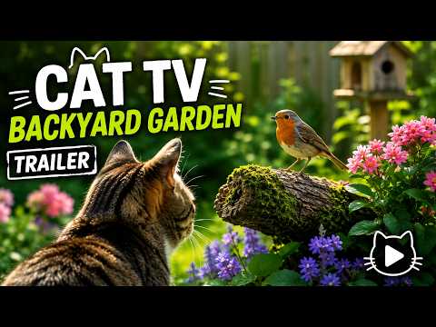 CAT TV Backyard Garden 🐦 Birds & Nature for Cats | Trailer