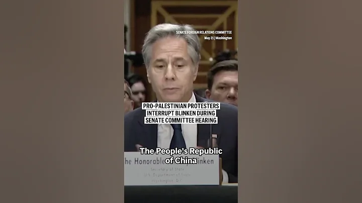 Pro-Palestinian protesters interrupt Blinken during Senate committee hearing