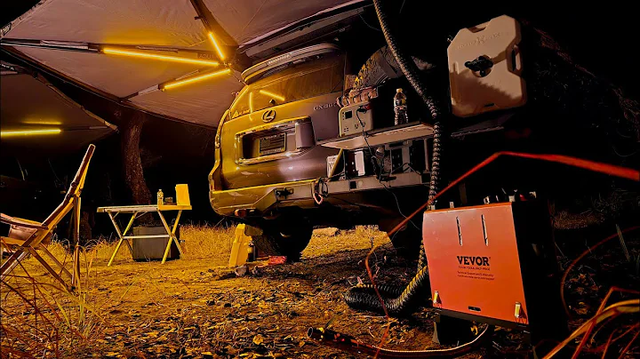 Diesel heater for a rooftop tent.