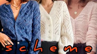 Вязание:10 СХЕМ вязаных кофточек на пуговицах Knitting: 10 PATTERNS of knitted blouses with buttons