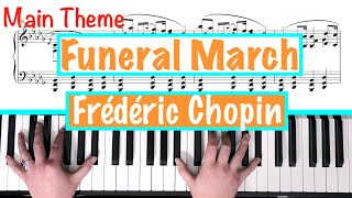 How to play FUNERAL MARCH - Frédéric Chopin Piano Tutorial [Main Theme]