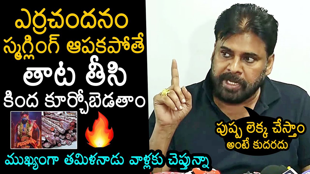 Deputy CM Pawan Kalyan Press Meet Over Red Sandalwood Smuggling | Tirupati | JanaSena | News Buzz