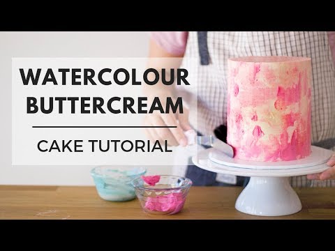Acquerello dipinto Buttercream Tutorial - Come Cake Texture